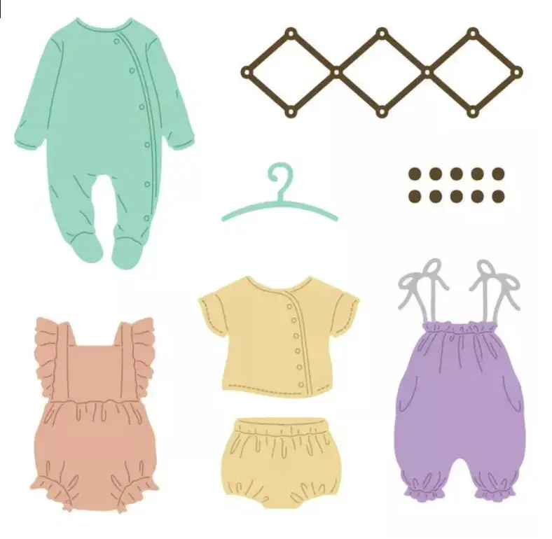 baby clothing Metal Stencil Mold Cutting Dies Decoration Scrapbook Die Cuts Album Paper Craft Embossing Card Crafts 1PCS
baby clothing Metal Stencil Mold Cutting Dies Decoration Scrapbook Die Cuts Album Paper Craft Embossing Card Crafts 1PCS