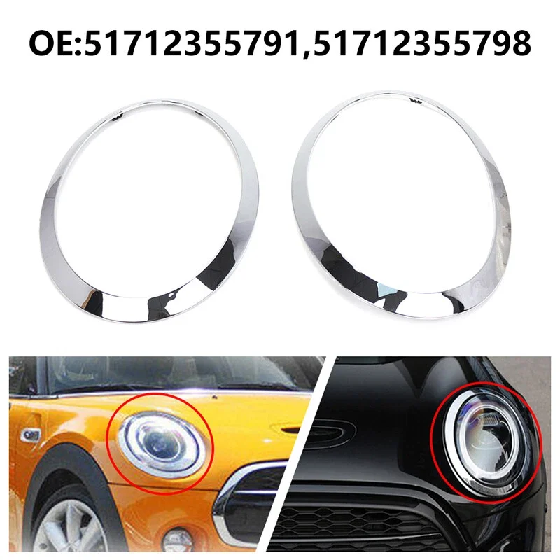 51712355791 Левая правая хромированная серебристая рамка передних фар, кольцо для бровей, накладка для MINI Cooper F55 F56 F57 2014+
51712355791 Левая правая хромированная серебристая рамка передних фар, кольцо для бровей, накладка для MINI Cooper F55 F56 F57 2014+