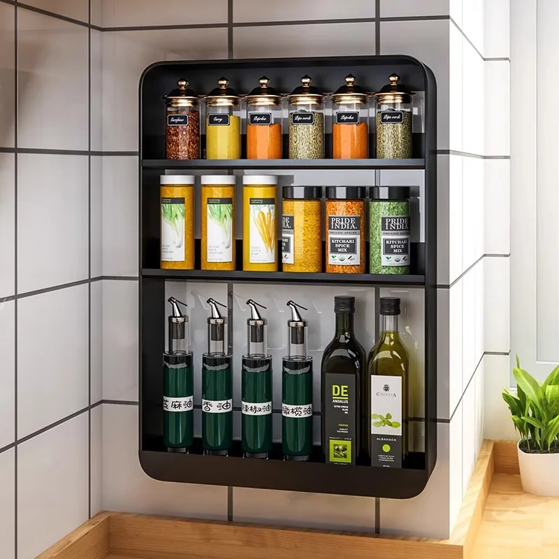 No-Drill Wall-mounted Spice Rack | Multi-layer Kitchen Storage Shelf | Carbon Steel Organizer | White and Black | 2-4 Layers | R
No-Drill Wall-mounted Spice Rack | Multi-layer Kitchen Storage Shelf | Carbon Steel Organizer | White and Black | 2-4 Layers | R