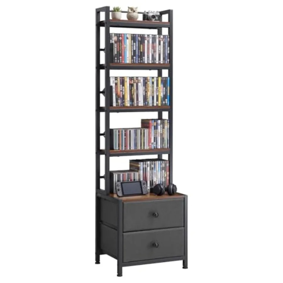 Media Storage Cabinet 4-Shelf DVD Shelf Organizer with Drawers 15.75 x 11.81 x 56.50 in Multimedia Storage Organizer for CDs DV
Media Storage Cabinet 4-Shelf DVD Shelf Organizer with Drawers 15.75 x 11.81 x 56.50 in Multimedia Storage Organizer for CDs DV