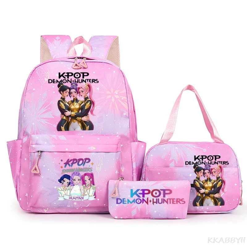 KPop Demon Hunters Backpacks With Lunch Bags Pencilcase School Bags For Teens Girls School Students Leisure Backpack
KPop Demon Hunters Backpacks With Lunch Bags Pencilcase School Bags For Teens Girls School Students Leisure Backpack