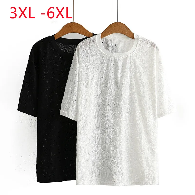 Large women's 2022 summer new loose lace round neck short sleeve Plus Size T-shirt 3XL 4XL 5XL 6xl
Large women's 2022 summer new loose lace round neck short sleeve Plus Size T-shirt 3XL 4XL 5XL 6xl