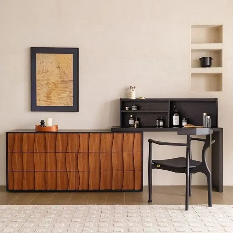 Walnut medieval solid wood French retro chest integrated makeup modern simple bedroom bedside dresser
Walnut medieval solid wood French retro chest integrated makeup modern simple bedroom bedside dresser