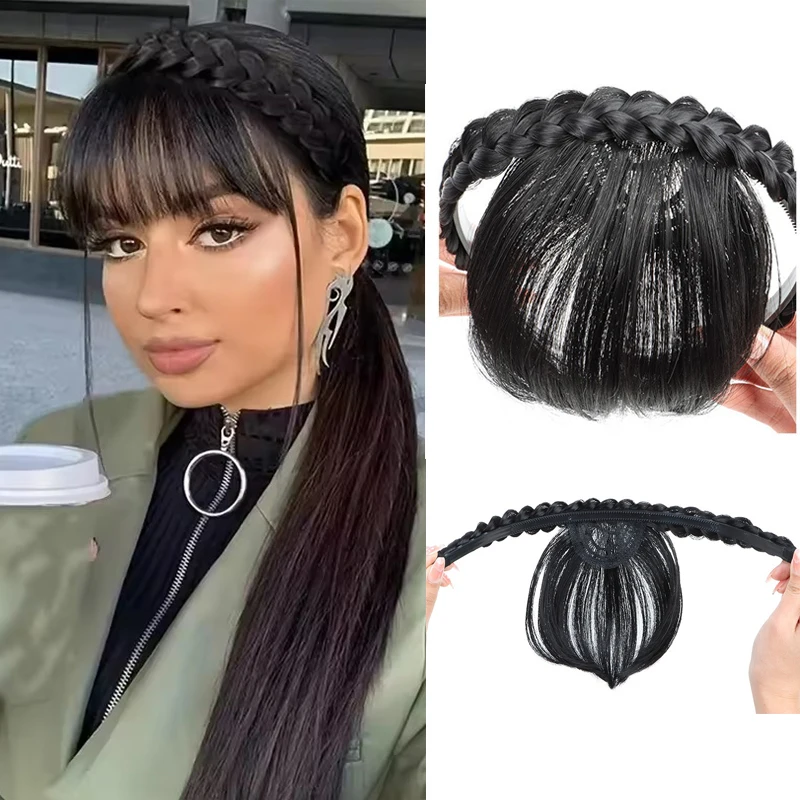 Synthetic Braid Headband Hair Fringe Headband with Bangs Hairpieces Instant Hair Bangs for Daily Wear Women Girls
Synthetic Braid Headband Hair Fringe Headband with Bangs Hairpieces Instant Hair Bangs for Daily Wear Women Girls