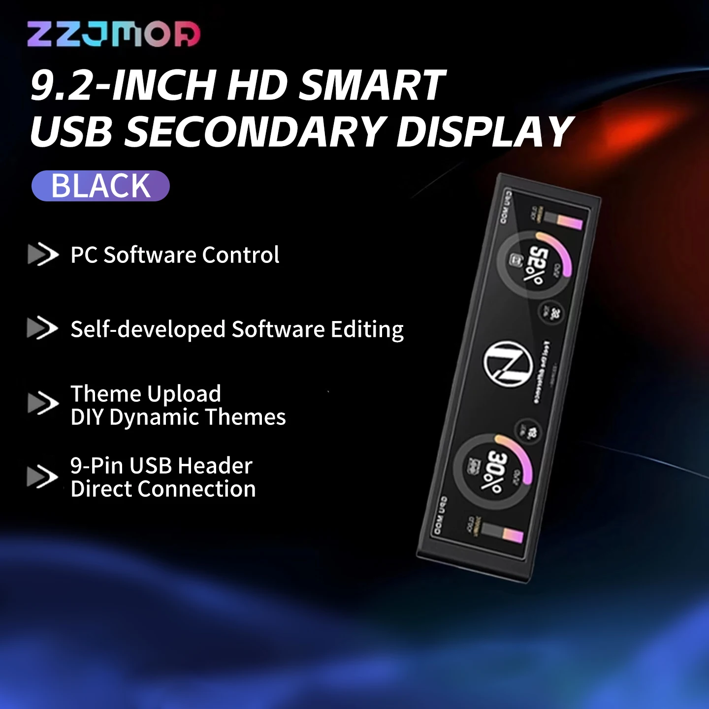ZZJMOD HD 9.2-inch Computer case secondary screen, high-definition display screen,Motherboard USB 9-pin interface
ZZJMOD HD 9.2-inch Computer case secondary screen, high-definition display screen,Motherboard USB 9-pin interface