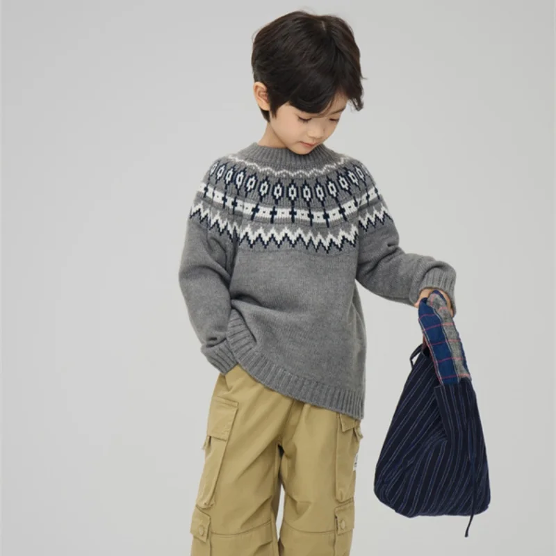 Boys Woolen Sweater Jacket Cotton Windbreak 2025 Gray Plus Thicken Autumn Winter Outwear Christmas Warm Children's Clothing
Boys Woolen Sweater Jacket Cotton Windbreak 2025 Gray Plus Thicken Autumn Winter Outwear Christmas Warm Children's Clothing