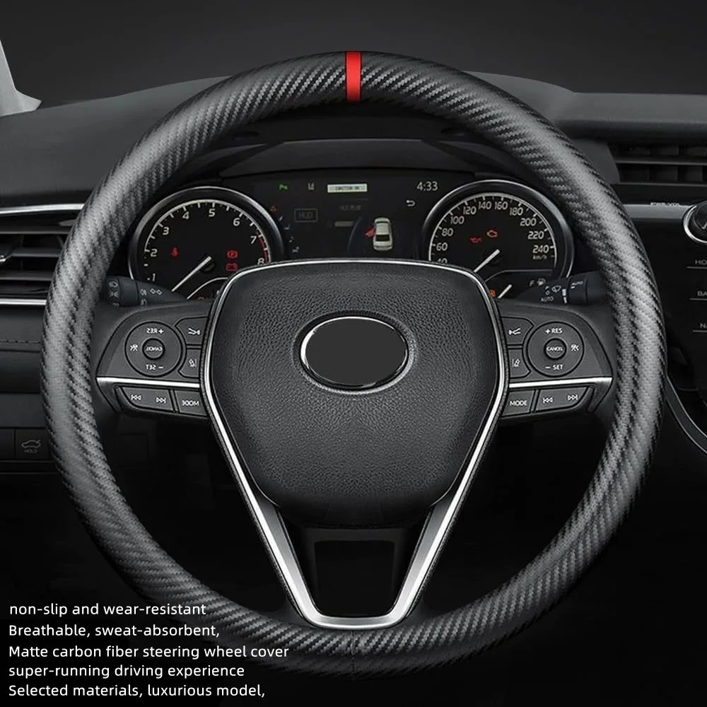 Carbon Fibre Leather Car Steering Wheel Cover Universal Non Slip Steering Covers Car Accessories Interior Steering Wheel Grip
Carbon Fibre Leather Car Steering Wheel Cover Universal Non Slip Steering Covers Car Accessories Interior Steering Wheel Grip