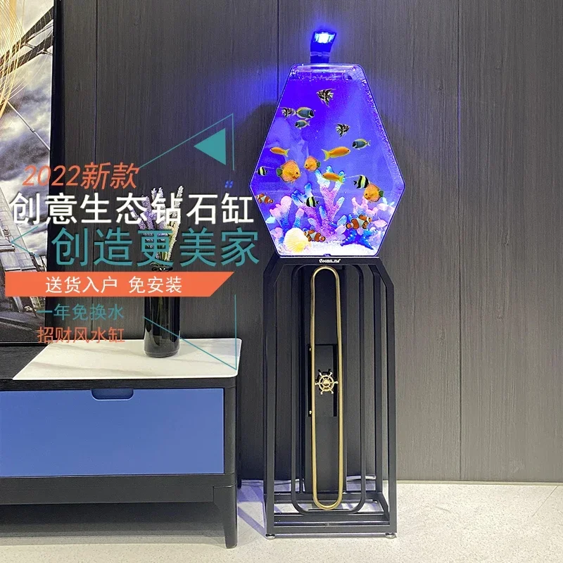 Creative Fish Tank Ecological Floor Living Room Fish Tank Small Fish Globe round Aquarium New Shaped Lucky Feng Shui
Creative Fish Tank Ecological Floor Living Room Fish Tank Small Fish Globe round Aquarium New Shaped Lucky Feng Shui
