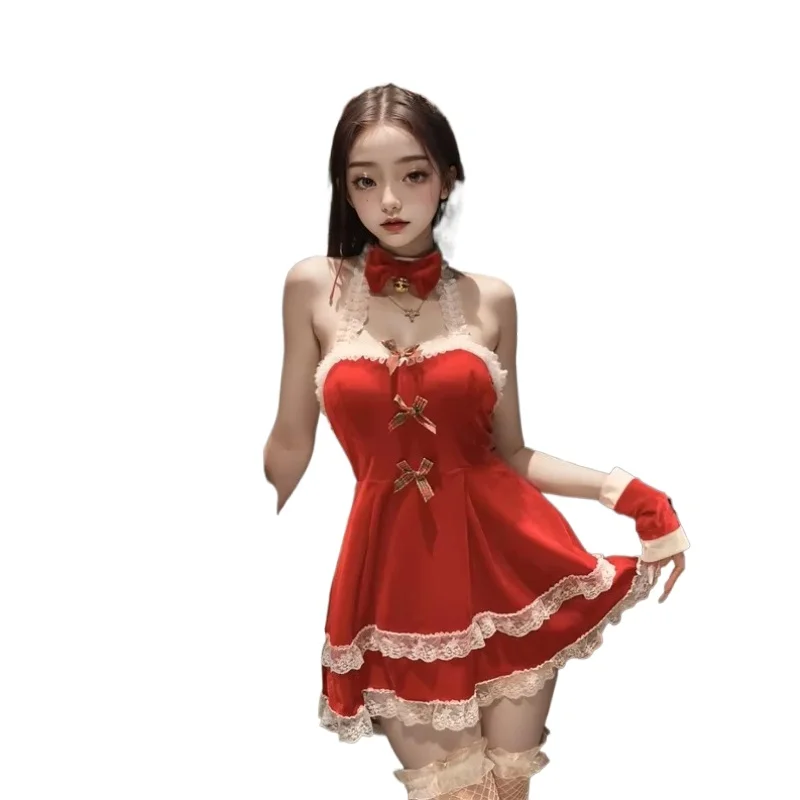 Women Christmas Lingerie Set Red Santa Dress Lace Chemises Sleepwear Velvet Nightgown Ladies Dresses Role Play Porno Bar Uniform
Women Christmas Lingerie Set Red Santa Dress Lace Chemises Sleepwear Velvet Nightgown Ladies Dresses Role Play Porno Bar Uniform