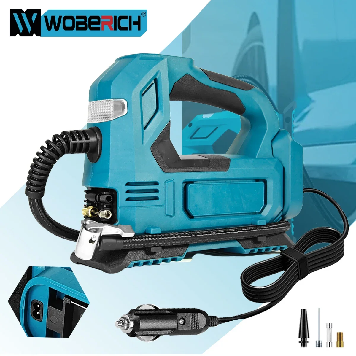 Portable Cordless Electric Air Pump Portable Car Air Compressor Dual power supply For Car Bicycle Tires Balls For Makita 18V
Portable Cordless Electric Air Pump Portable Car Air Compressor Dual power supply For Car Bicycle Tires Balls For Makita 18V