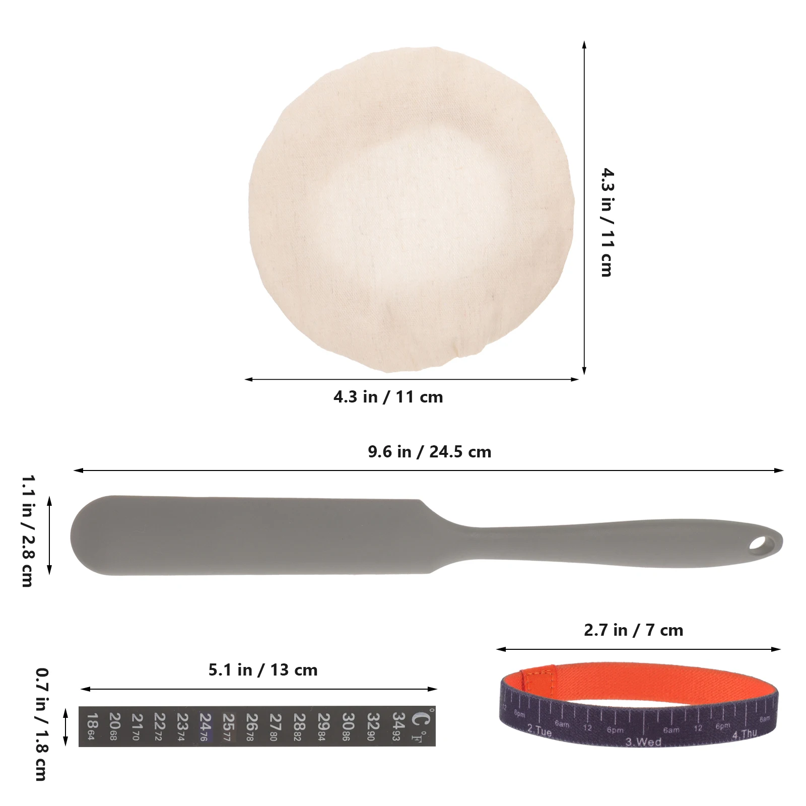1 set 1 Set Sourdough Starter Jar Accessory Kit Cloth Cover Thermometer Strip Date Band Fermentation Accessories Jar Cloth Cover
1 set 1 Set Sourdough Starter Jar Accessory Kit Cloth Cover Thermometer Strip Date Band Fermentation Accessories Jar Cloth Cover