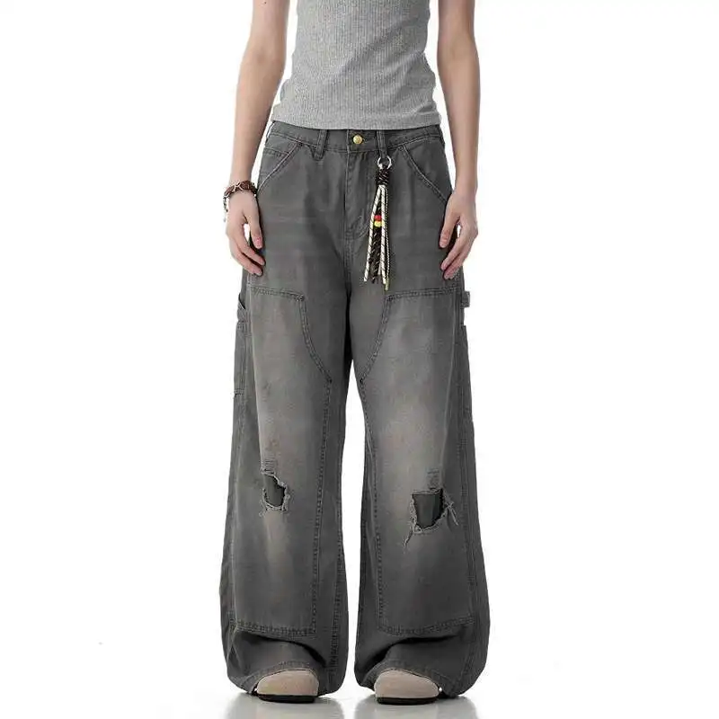 Мужские потертые джинсы в американском стиле, винтажные универсальные свободные джинсовые брюки в пол, повседневные XEP8
Мужские потертые джинсы в американском стиле, винтажные универсальные свободные джинсовые брюки в пол, повседневные XEP8