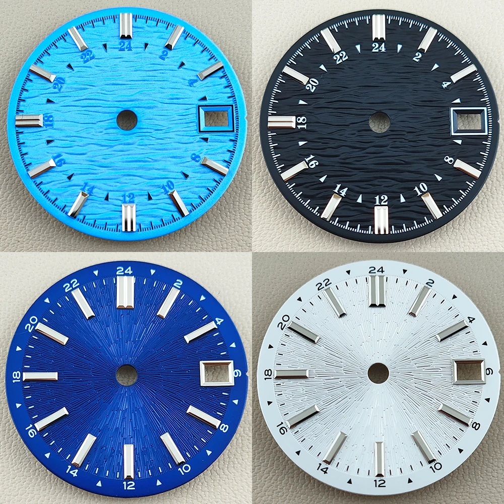 28.5mm dial NH35 dial can be customized with personalized logo, suitable for NH34/35/36 movement watch accessories
28.5mm dial NH35 dial can be customized with personalized logo, suitable for NH34/35/36 movement watch accessories