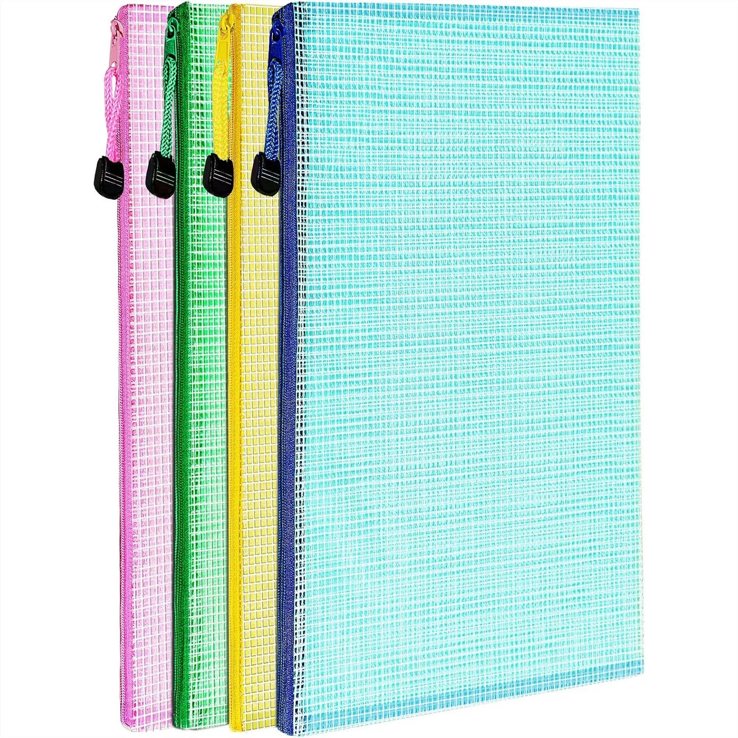 Mesh Zipper Pouch Bags 4 Pack, 13.2x9.2 Inches Clear Storage Pouches for Organization Travel Toys and Documents
Mesh Zipper Pouch Bags 4 Pack, 13.2x9.2 Inches Clear Storage Pouches for Organization Travel Toys and Documents