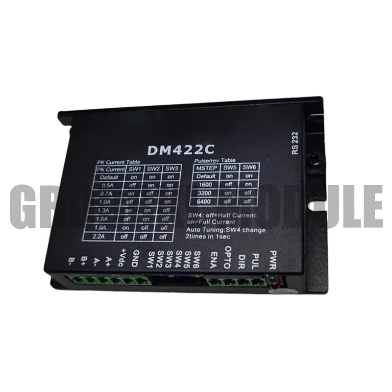 DM422C Step two Phase Input Voltage 20-30V DC Current 0.3-2.2A Controller 
DM422C Step two Phase Input Voltage 20-30V DC Current 0.3-2.2A Controller