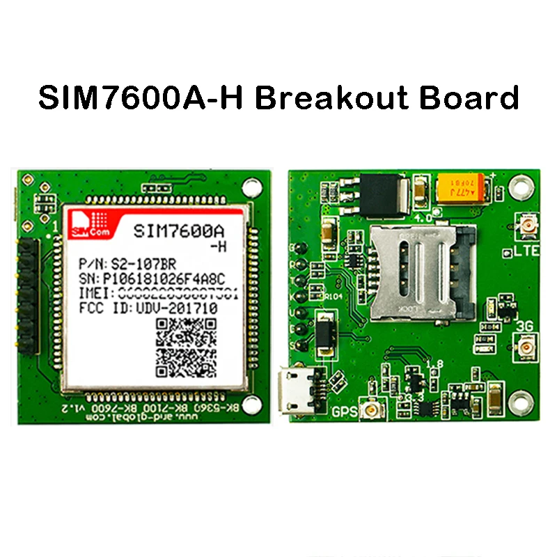 SIMCOM SIM7600A-H breakout board LTE Cat4 Module multi-band LTE-FDD/LTE-TDD/HSPA+/UMTS/EDGE/GPRS/GSM LCC type B2/B4/B12 B2/B5
SIMCOM SIM7600A-H breakout board LTE Cat4 Module multi-band LTE-FDD/LTE-TDD/HSPA+/UMTS/EDGE/GPRS/GSM LCC type B2/B4/B12 B2/B5