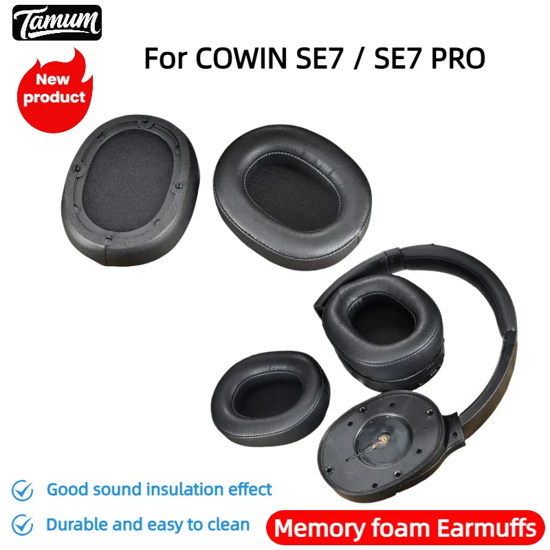 TAMUM Soft Foam Protein Leather Ear Pads With buckle Compatible For COWIN SE7 / SE7 PRO Headset Earmuffs Repairing Parts 
TAMUM Soft Foam Protein Leather Ear Pads With buckle Compatible For COWIN SE7 / SE7 PRO Headset Earmuffs Repairing Parts