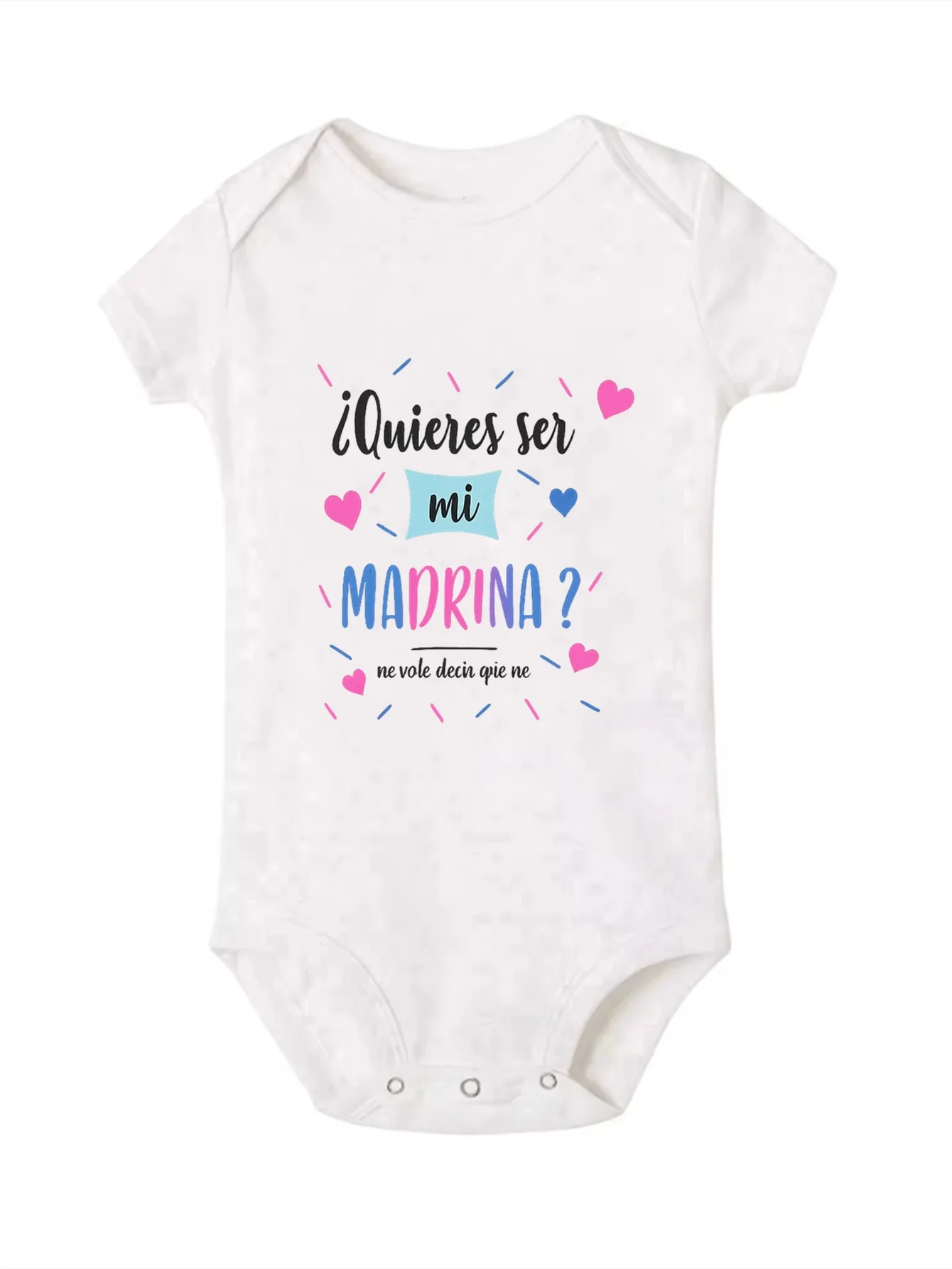 "Will You Be My Godmother" Pattern Newborn Jumpsuit, Birthday Party Set, Bodysuit, Children's Summer Short-Sleeved Jumpsuit
"Will You Be My Godmother" Pattern Newborn Jumpsuit, Birthday Party Set, Bodysuit, Children's Summer Short-Sleeved Jumpsuit