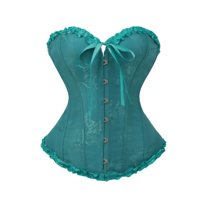 Dark green front-buttoned strapless bustier for ladies in the court style
Dark green front-buttoned strapless bustier for ladies in the court style