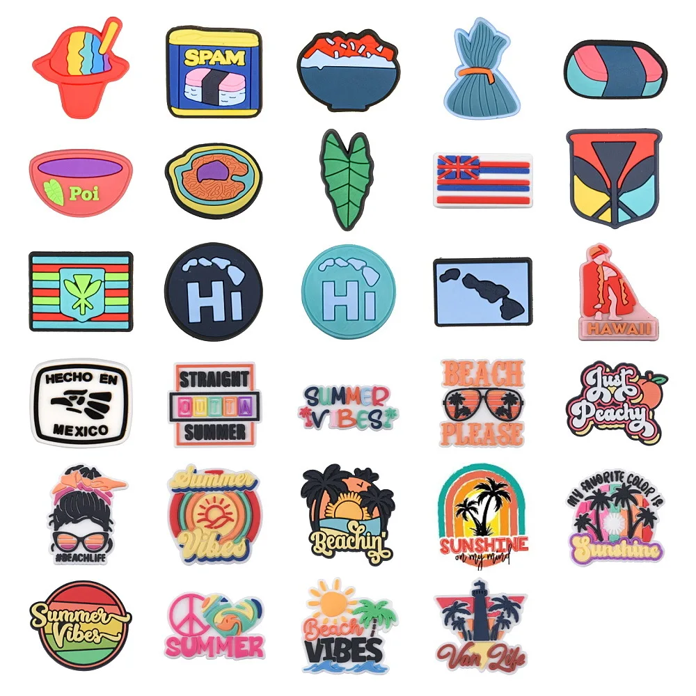 Hawaii Charms For Shoes Summer Shoe Accessories For Decoration Women Sandals Buckle Shoes Pins For Men Party Favor
Hawaii Charms For Shoes Summer Shoe Accessories For Decoration Women Sandals Buckle Shoes Pins For Men Party Favor