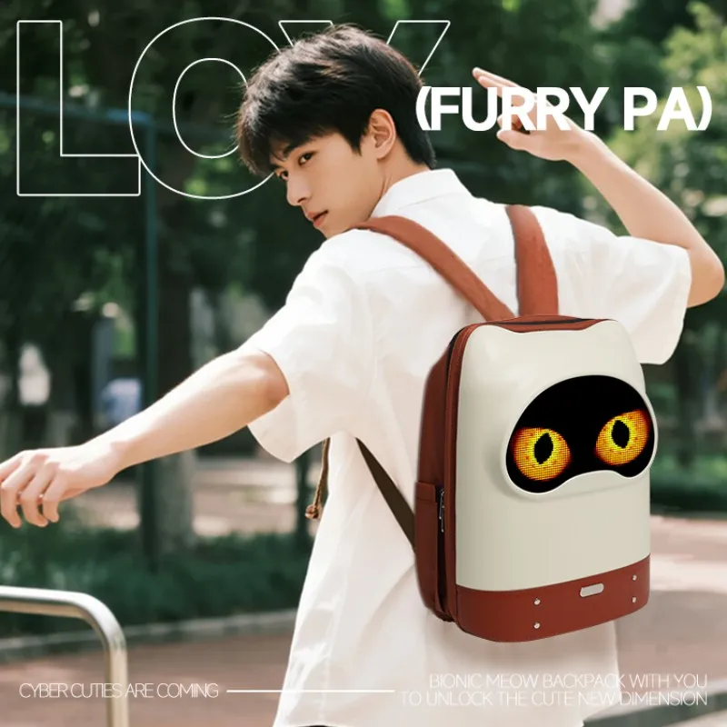 LOY T16-1 Furry Pal Middle School Cute Cat Shape Led Eye Animation Screen Smart Digital Travel Backpack for Girls
LOY T16-1 Furry Pal Middle School Cute Cat Shape Led Eye Animation Screen Smart Digital Travel Backpack for Girls