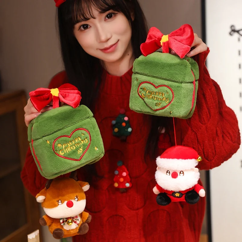 Прекрасная рождественская подарочная коробка, плюшевые игрушки, милый Санта-Клаус/олень, спрятанный в подарочной упаковке, куклы, мягкие рождественские праздничные вечерние декоративные реквизиты
Прекрасная рождественская подарочная коробка, плюшевые игрушки, милый Санта-Клаус/олень, спрятанный в подарочной упаковке, куклы, мягкие рождественские праздничные вечерние декоративные реквизиты