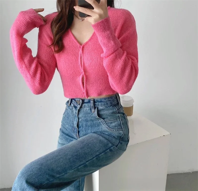 Street Sle Long Sve Вязаный кардиган Pure Color V Ne Button up Thin ort Length Mohair Seeugh Design Sweet And S...
Street Sle Long Sve Вязаный кардиган Pure Color V Ne Button up Thin ort Length Mohair Seeugh Design Sweet And S...