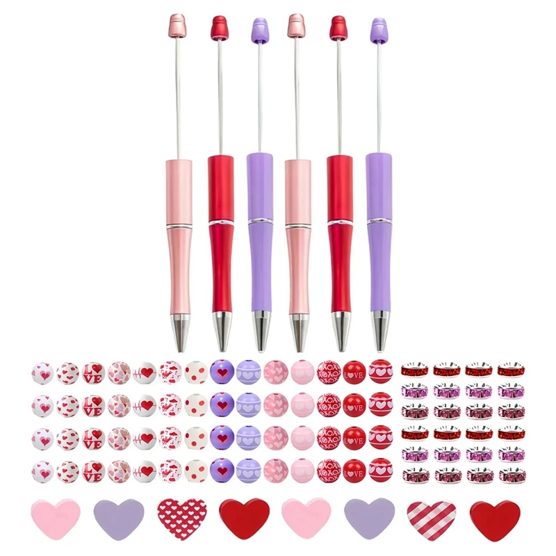 6Pcs Valentine's Day Beadable Pens Gift DIY Ballpoint Pens Office Birthday Gifts Ballpoint Pens Gel Pens
6Pcs Valentine's Day Beadable Pens Gift DIY Ballpoint Pens Office Birthday Gifts Ballpoint Pens Gel Pens
