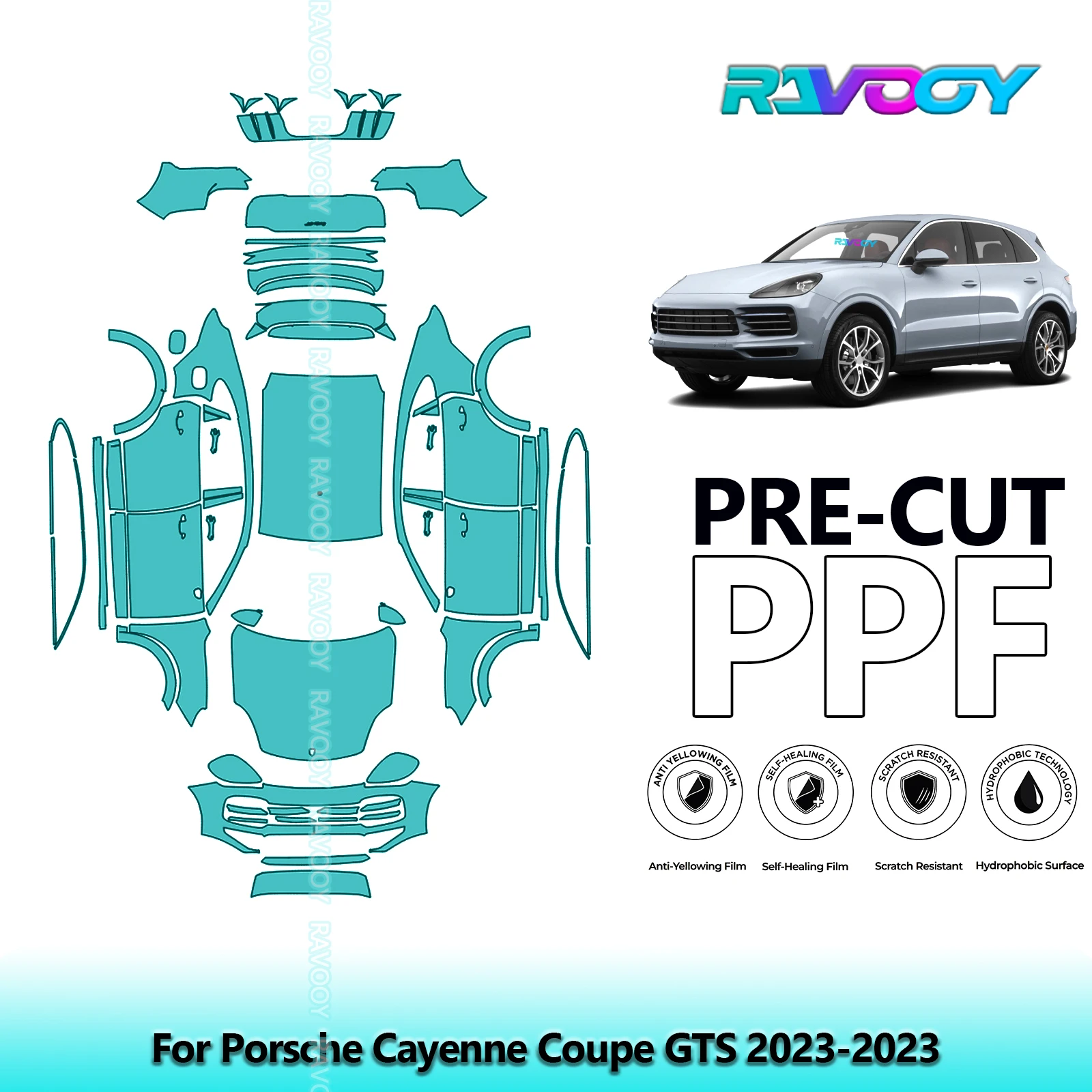 8.5Mil Precut PPF Paint Protection Film Full Vehicle Clear Bra For Porsche Cayenne Coupe GTS 2023-2023
8.5Mil Precut PPF Paint Protection Film Full Vehicle Clear Bra For Porsche Cayenne Coupe GTS 2023-2023