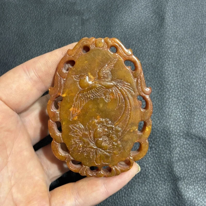 Chinese Old Xiuyu Jade Flower Bird Carving Statue Antique Style Jade Token Ornament Collectible exquisite handicraft
Chinese Old Xiuyu Jade Flower Bird Carving Statue Antique Style Jade Token Ornament Collectible exquisite handicraft