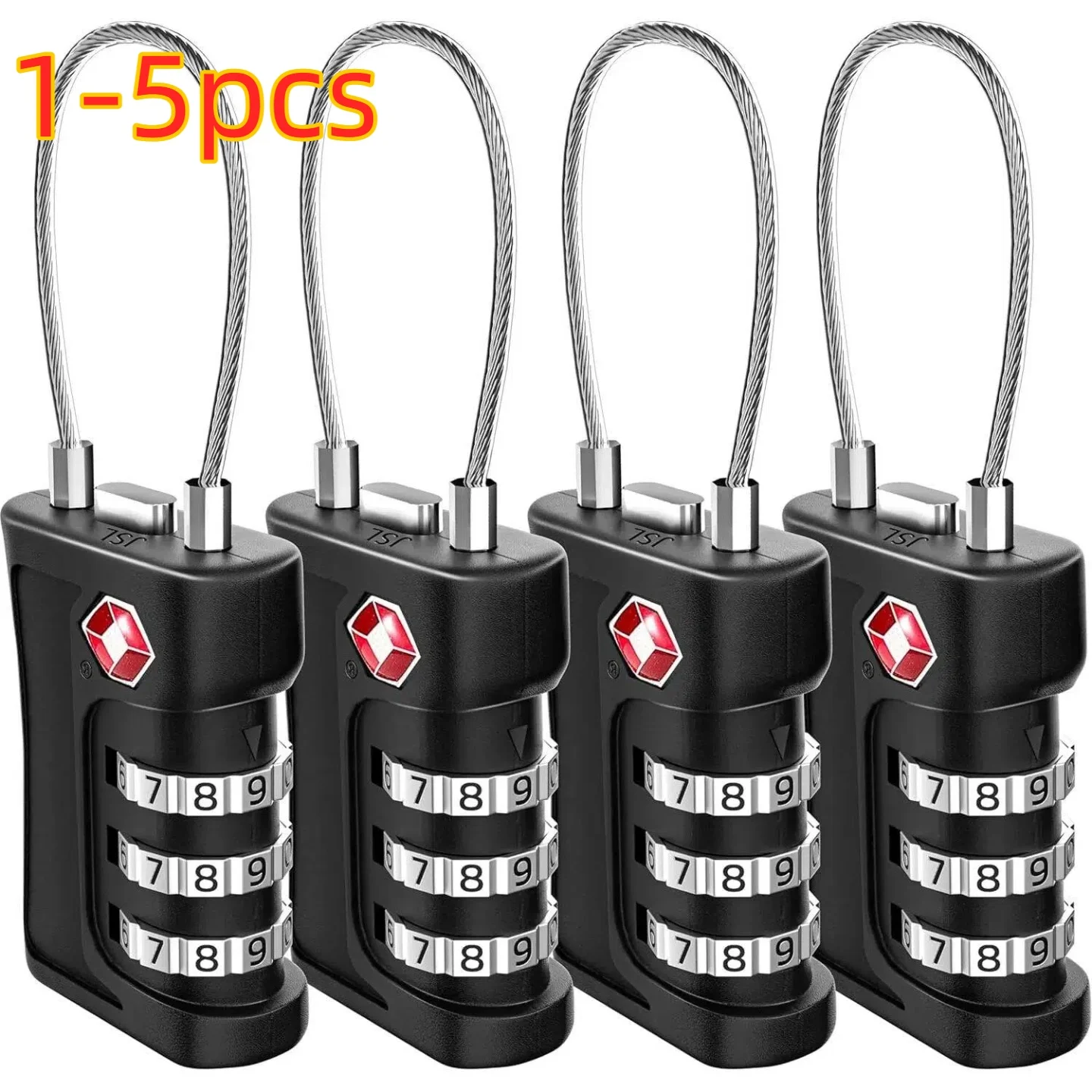 1/2/4pc TSA Customs Code Lock for Travel Luggage Password Changeable Black Lock Contrast Design Padlock 3 Digit Combination Lock
1/2/4pc TSA Customs Code Lock for Travel Luggage Password Changeable Black Lock Contrast Design Padlock 3 Digit Combination Lock