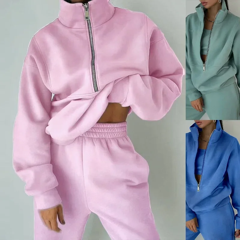 Solid Color Two-Piece Women's Hoodie Sports Fashion Leisure Set 2023 Autumn And Winter New
Solid Color Two-Piece Women's Hoodie Sports Fashion Leisure Set 2023 Autumn And Winter New