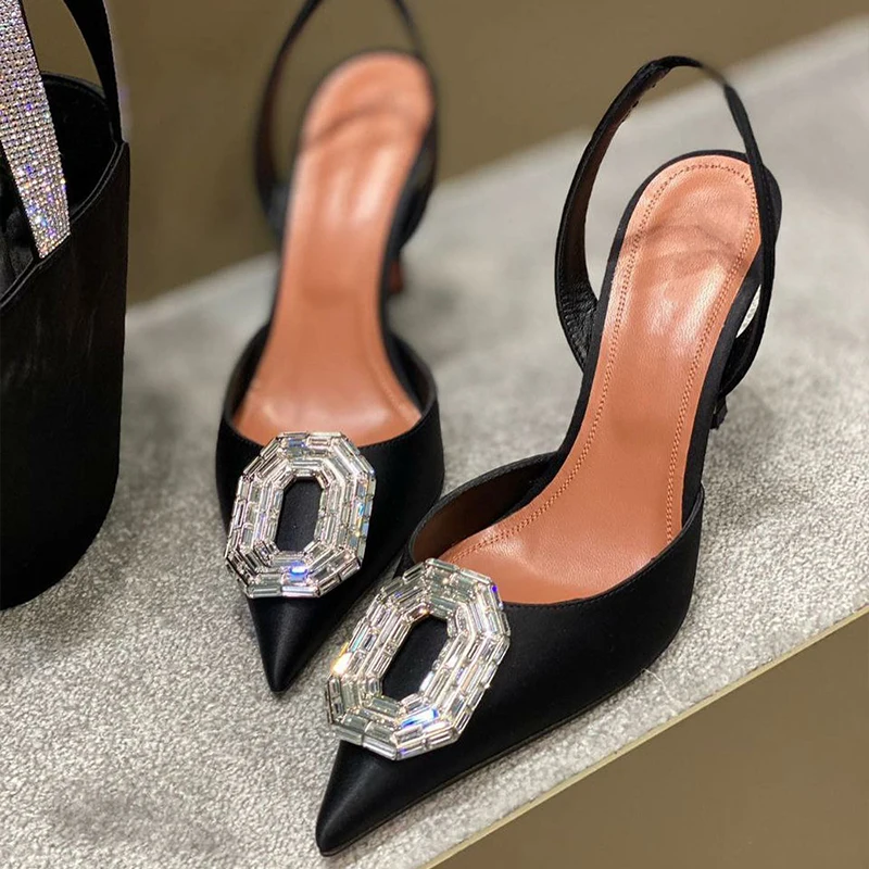2025 Spring Pointed Toe High Heel Sandals Oval Rhinestone Buckle Hollow Out Party Shoes Women Fashion
2025 Spring Pointed Toe High Heel Sandals Oval Rhinestone Buckle Hollow Out Party Shoes Women Fashion