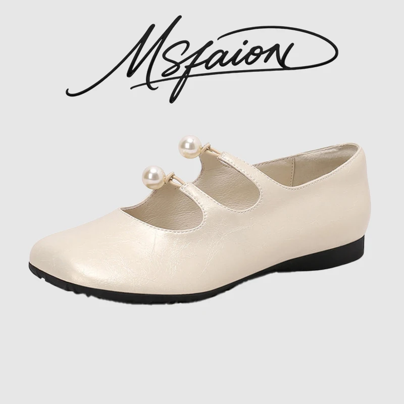 Women's Square Toe Mary Jane Flats with Pearl Decorations Two Strap Casual Shoes
Women's Square Toe Mary Jane Flats with Pearl Decorations Two Strap Casual Shoes