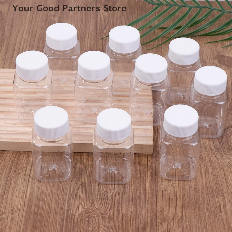 10Pcs 80ML Square Clear Empty Plastic Juice Bottles With Caps Reusable Water Smoothie Containers Portable Beverage Bottles
10Pcs 80ML Square Clear Empty Plastic Juice Bottles With Caps Reusable Water Smoothie Containers Portable Beverage Bottles