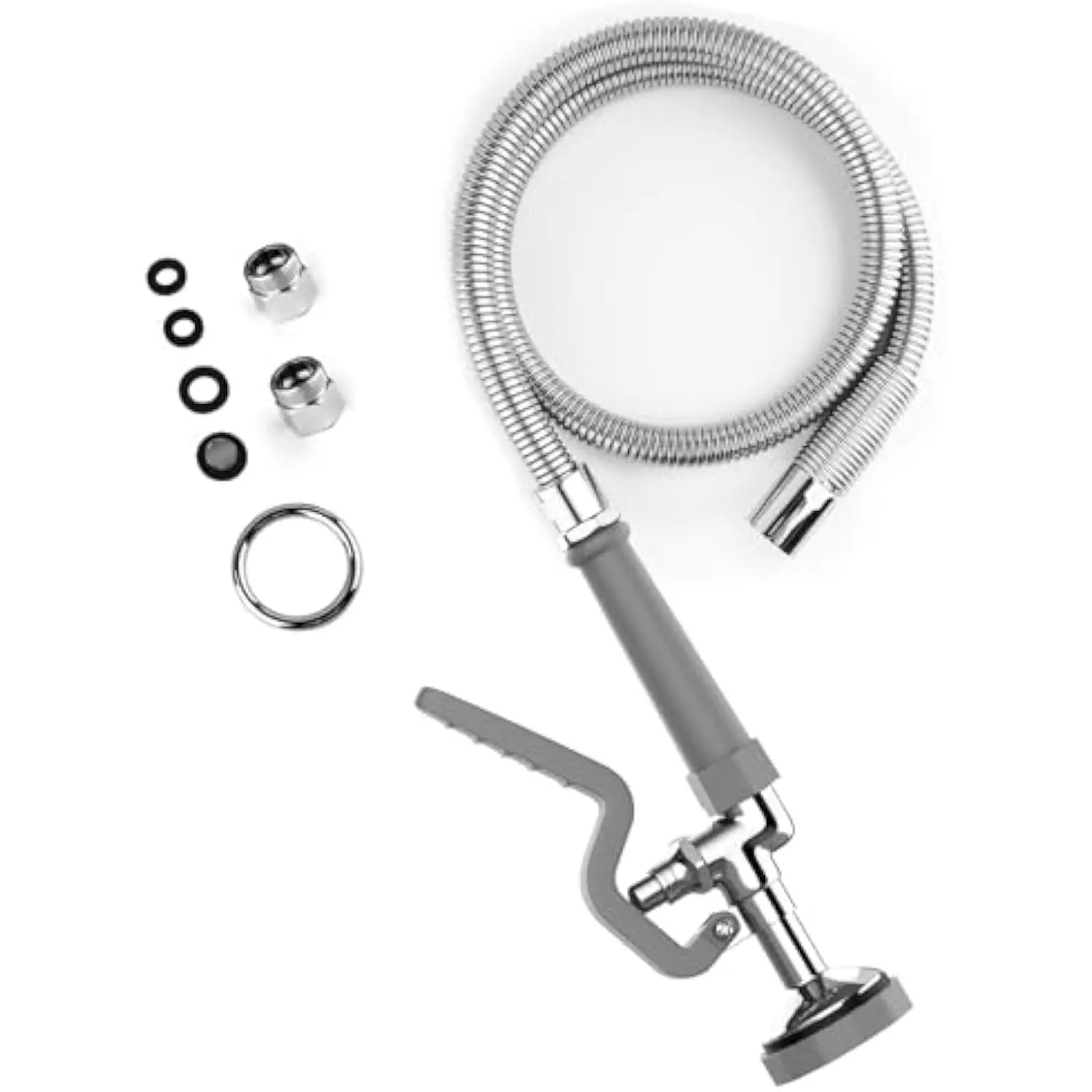 Pre Rinse Sprayer with 45” Stainless-Steel Pre Rinse Hose, 1.42 Gpm Pre Rinse Sprayer Commercial Sink Sprayer with Ergonomic
Pre Rinse Sprayer with 45” Stainless-Steel Pre Rinse Hose, 1.42 Gpm Pre Rinse Sprayer Commercial Sink Sprayer with Ergonomic