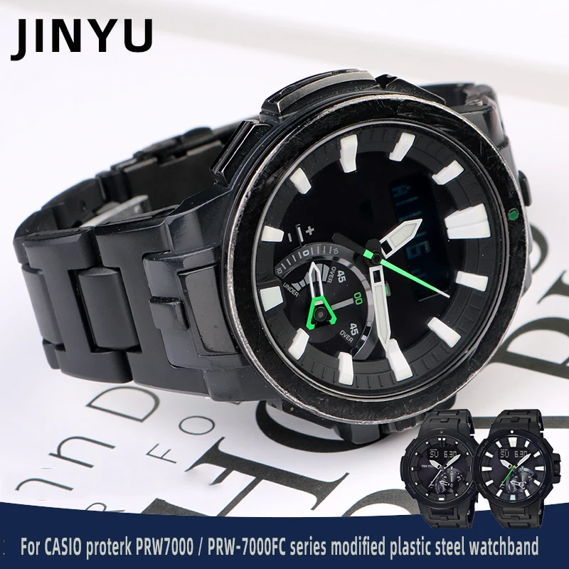 The light plastic watchband for CASIO proterk PRW7000 / PRW-7000FC series modified plastic steel watchband mountaineering strap
The light plastic watchband for CASIO proterk PRW7000 / PRW-7000FC series modified plastic steel watchband mountaineering strap