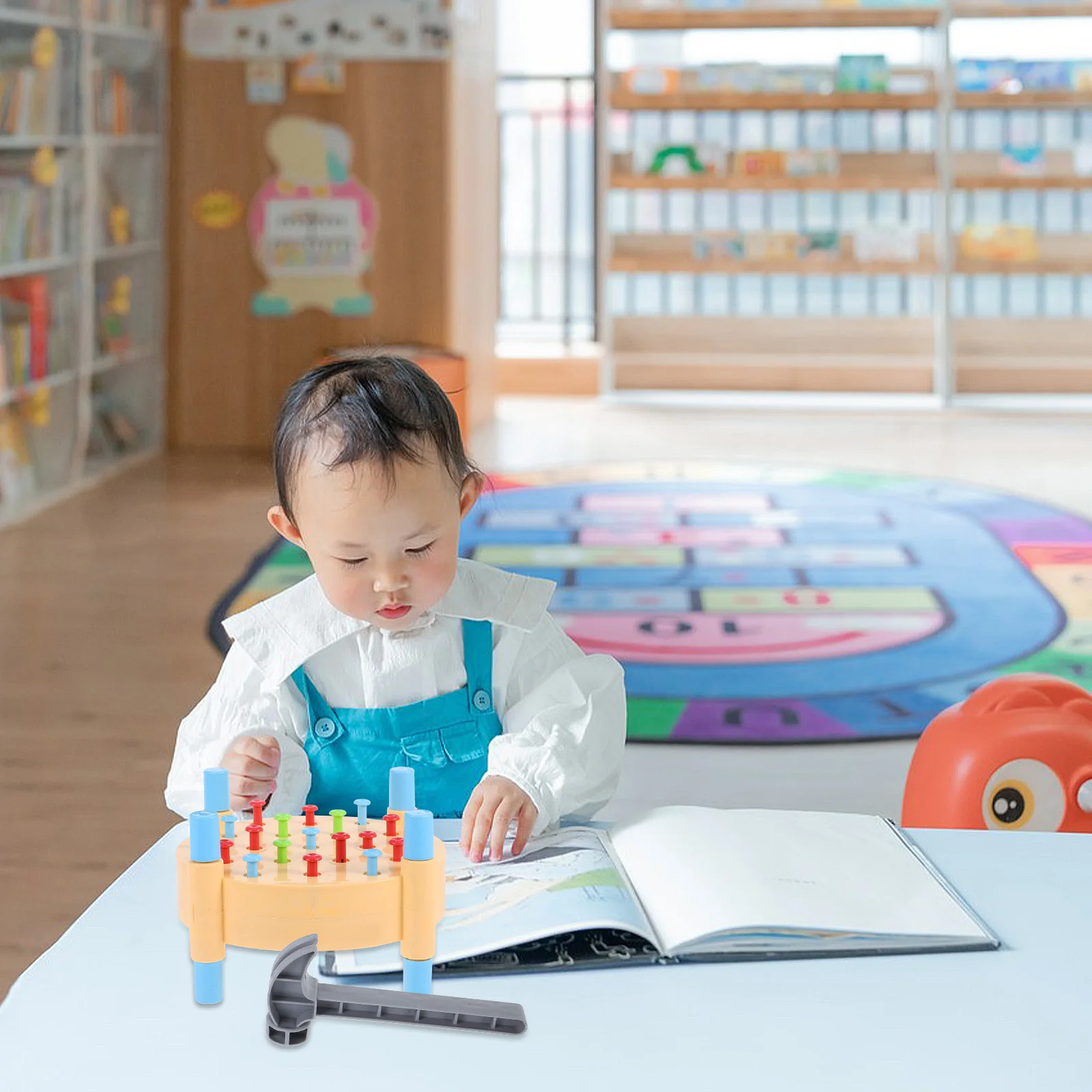 1Set Montessori Hammering Pounding Busy Board Colorful Simulation Hammer Bench for Early Learning Hand Eye Coordination 
1Set Montessori Hammering Pounding Busy Board Colorful Simulation Hammer Bench for Early Learning Hand Eye Coordination