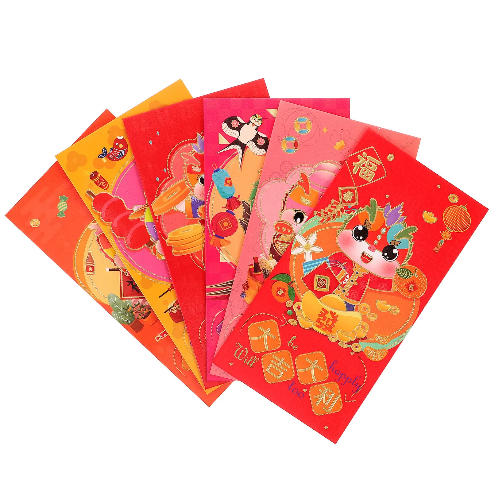 6Pcs 2024 Year of The Dragon Red Envelopes Traditional Chinese Lucky Money Bags Creative Pattern Paper Red Packets for New Year
6Pcs 2024 Year of The Dragon Red Envelopes Traditional Chinese Lucky Money Bags Creative Pattern Paper Red Packets for New Year