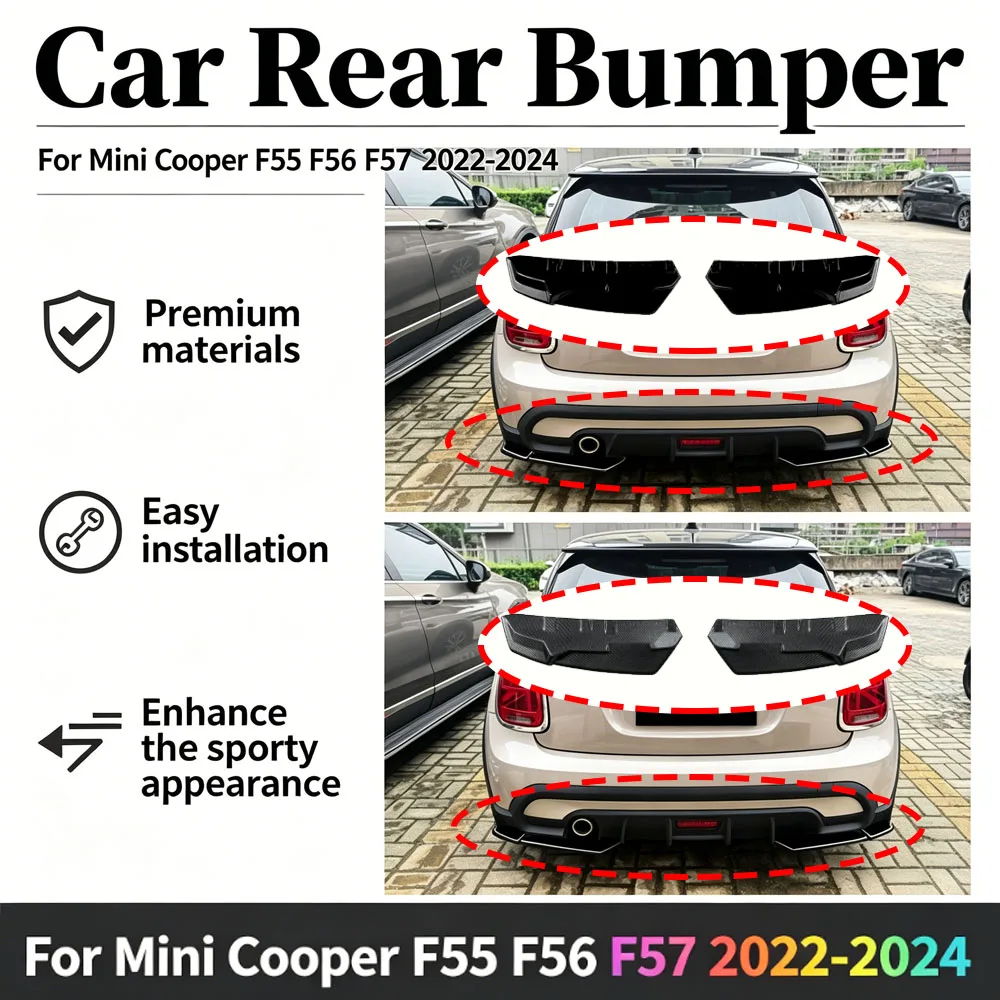 Car Rear Bumper Lips for Mini Cooper F55 F56 F57 2022-2024 Diffuser Splitter Exterior Trim Canard Lip Auto Accessories Tuning
Car Rear Bumper Lips for Mini Cooper F55 F56 F57 2022-2024 Diffuser Splitter Exterior Trim Canard Lip Auto Accessories Tuning