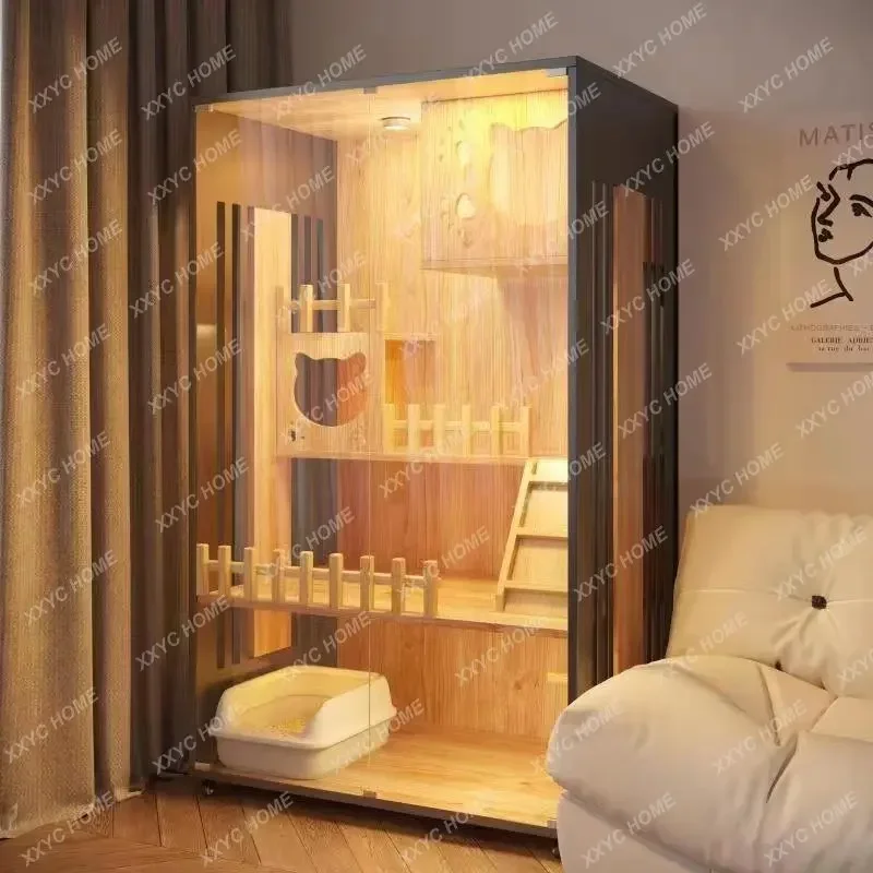 Solid Wood Cat Cage Home Indoor Super Large Free Space Cattery Nest House Cabinet Double Layer Three Layer Cat Villa
Solid Wood Cat Cage Home Indoor Super Large Free Space Cattery Nest House Cabinet Double Layer Three Layer Cat Villa