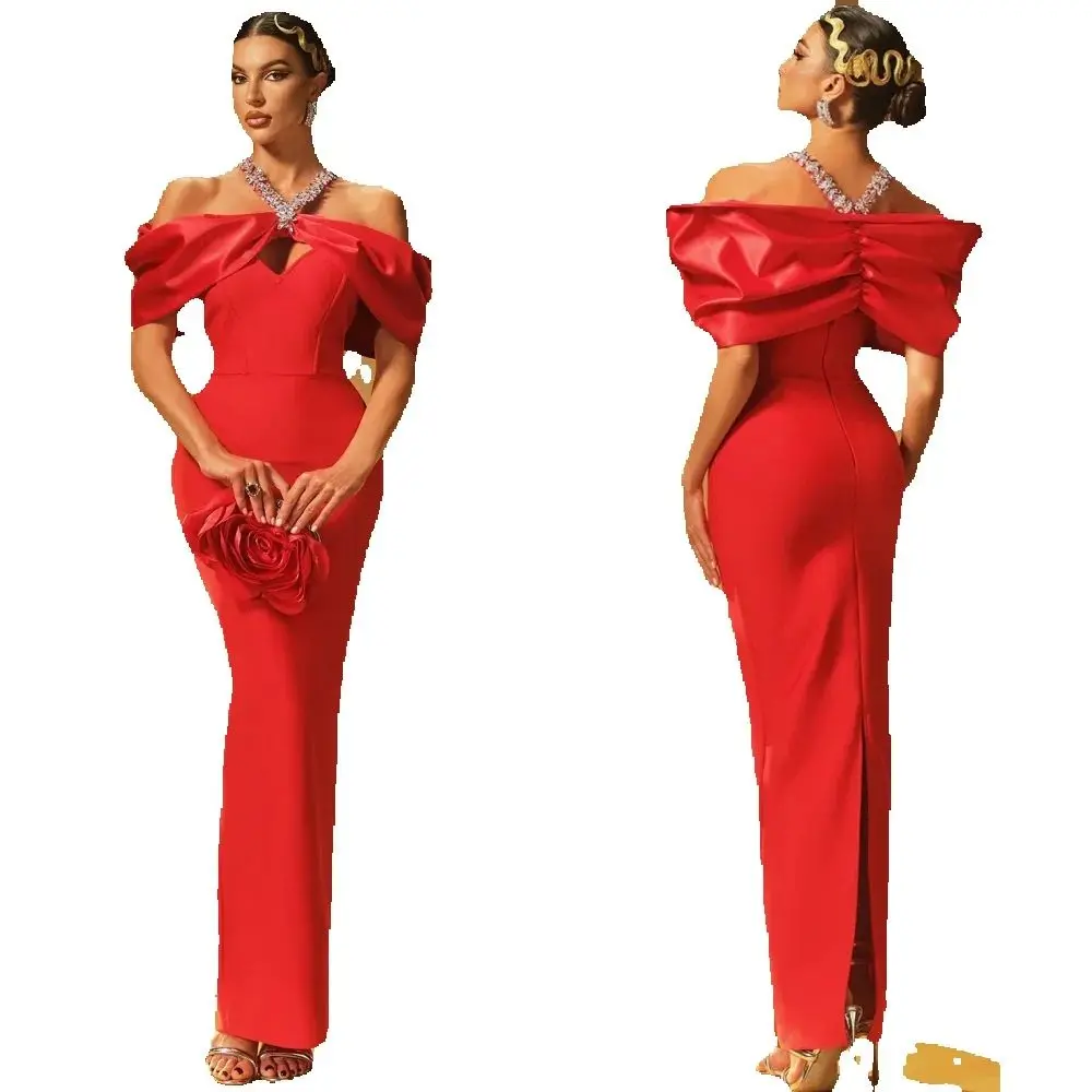 Customized Fashion Elegant Jersey Sequined Flower Straight Off-the-shoulder Midi Dresses Bespoke Occasion Sexy
Customized Fashion Elegant Jersey Sequined Flower Straight Off-the-shoulder Midi Dresses Bespoke Occasion Sexy