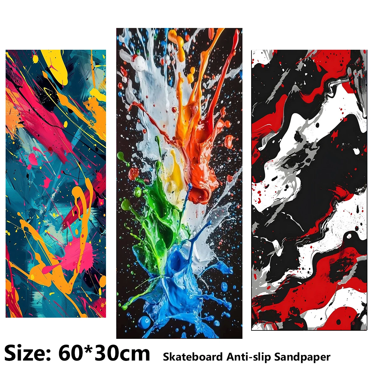 ElecStric Scooter Anti-slip Sticker Sandpaper Skateboard Grip Tape Sheet 60*30cm Multi-colored Graffiti Patterns
ElecStric Scooter Anti-slip Sticker Sandpaper Skateboard Grip Tape Sheet 60*30cm Multi-colored Graffiti Patterns