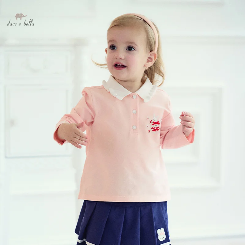 Dave Bella 2024 New Autumn Girl's Baby T-Shirt Children Polo Top Sweet Cute Undershirt Cotton Long Sleeves Casual DB3242269
Dave Bella 2024 New Autumn Girl's Baby T-Shirt Children Polo Top Sweet Cute Undershirt Cotton Long Sleeves Casual DB3242269