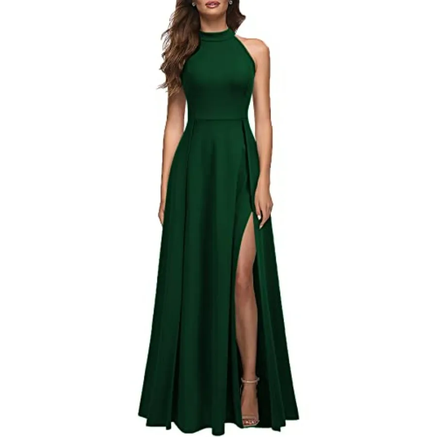 MUSHARE Women's Halter Neck Sexy Split Cocktail Party Maxi Long Formal Dress
MUSHARE Women's Halter Neck Sexy Split Cocktail Party Maxi Long Formal Dress