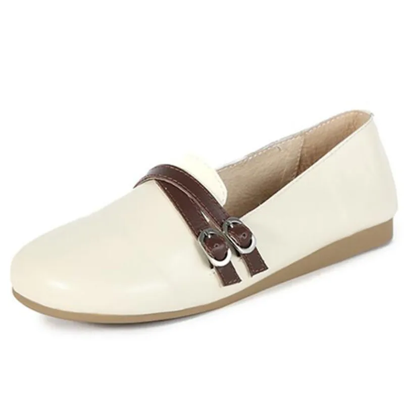 Genuine Leather Shoes Woman Soft Boat shoes for Women Flats shoes Buckle Strap Round Toe Retro Comfortable drive shoes woman
Genuine Leather Shoes Woman Soft Boat shoes for Women Flats shoes Buckle Strap Round Toe Retro Comfortable drive shoes woman
