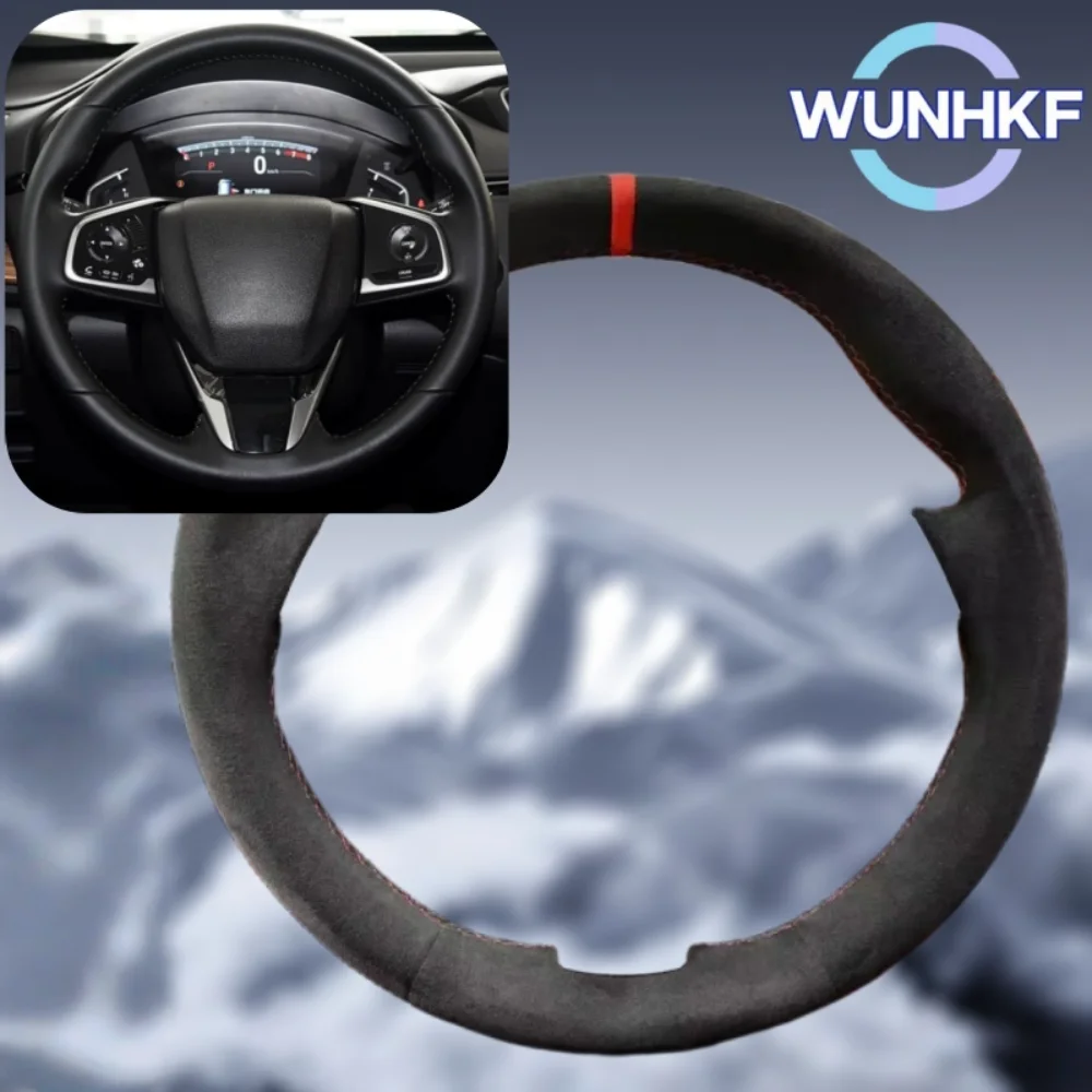 Оплетка на руль автомобиля на заказ для Honda Civic 10 2016-2021 CR-V CRV Clarity 2017-2021, замшевая накидка на руль, аксессуары 
Оплетка на руль автомобиля на заказ для Honda Civic 10 2016-2021 CR-V CRV Clarity 2017-2021, замшевая накидка на руль, аксессуары