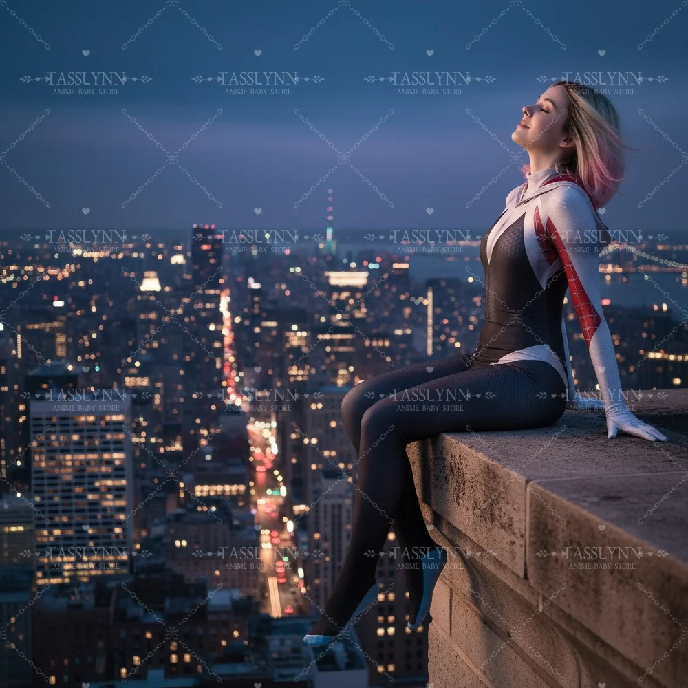 Spider Gwen Gwen Stacy Cosplay Full Zentai Suit Spider Girl Bodysuit with Hooded Mask Superhero Costume for Halloween Comic Con
Spider Gwen Gwen Stacy Cosplay Full Zentai Suit Spider Girl Bodysuit with Hooded Mask Superhero Costume for Halloween Comic Con