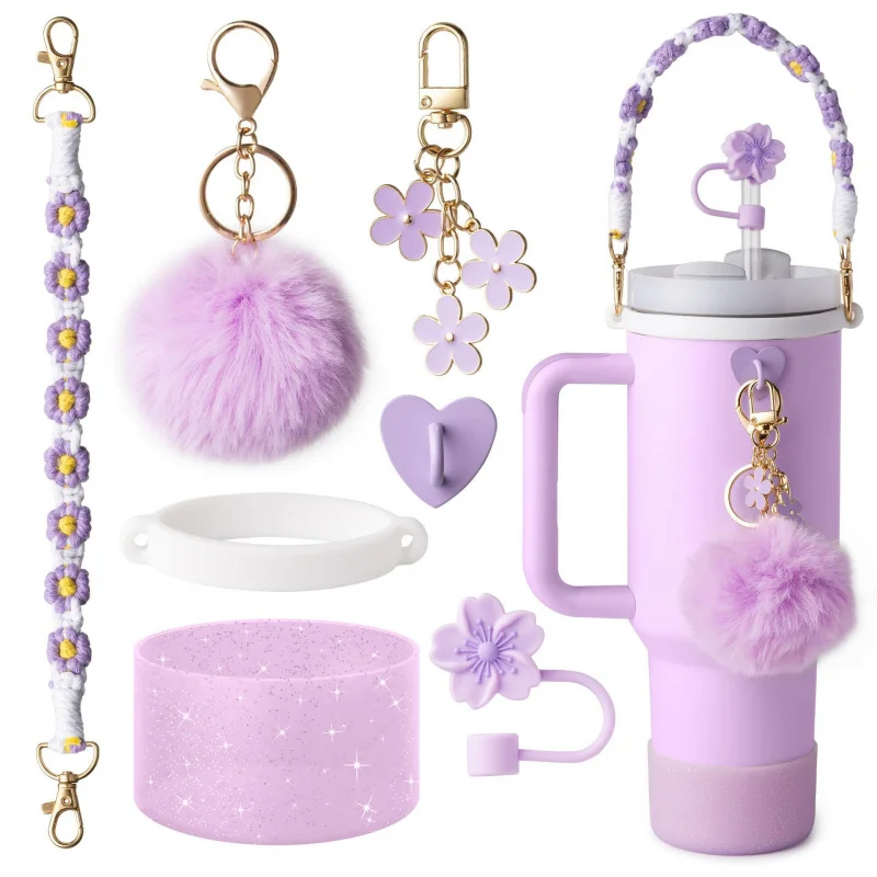 7pcs Reusable Cup Accessories Set For Stanley 40oz/30oz Tumblers Straw Covers Cap Sparkling Straw Protective Boot Charm Chains
7pcs Reusable Cup Accessories Set For Stanley 40oz/30oz Tumblers Straw Covers Cap Sparkling Straw Protective Boot Charm Chains