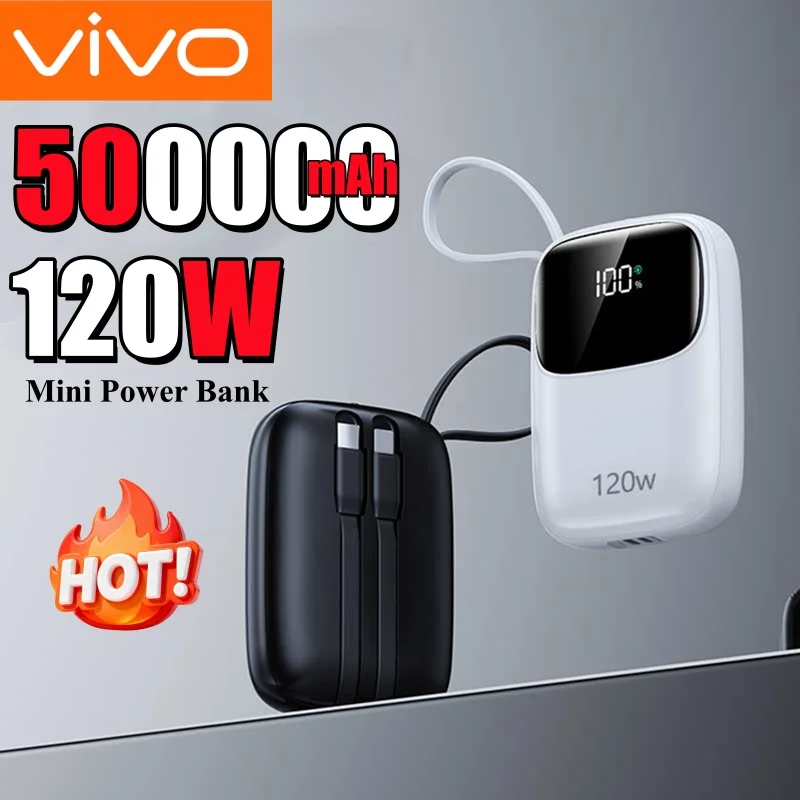 VIVO 500000 мАч 120 Вт мини-Power Bank сверхбыстрая зарядка большой емкости Powerbank портативный аккумулятор для iPhone Samsung Huawei новый
VIVO 500000 мАч 120 Вт мини-Power Bank сверхбыстрая зарядка большой емкости Powerbank портативный аккумулятор для iPhone Samsung Huawei новый